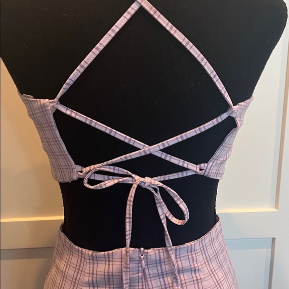 Pull&Bear Lavender Plaid Mini Skirt Set Size S (Juniors) - Picture 5 of 8